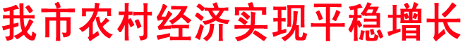 我市農(nóng)村經(jīng)濟(jì)實(shí)現(xiàn)平穩(wěn)增長(zhǎng)