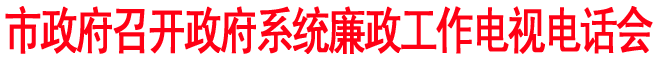 商洛市政府召開政府系統(tǒng)廉政工作電視電話會(huì)