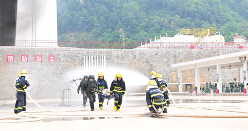 防空防災演練進行時