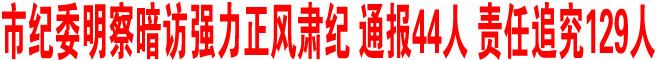 商洛市紀委明察暗訪強力正風肅紀 通報44人 責任追究129人