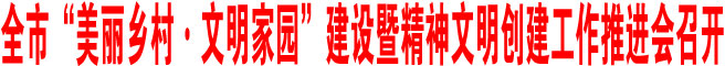 全市“美麗鄉村·文明家園”建設暨精神文明創建工作推進會召開