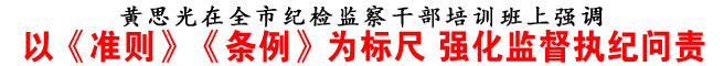 以《準(zhǔn)則》《條例》為標(biāo)尺 強化監(jiān)督執(zhí)紀問責(zé)