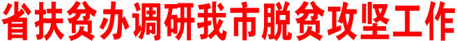 陜西省扶貧辦調研商洛市脫貧攻堅工作
