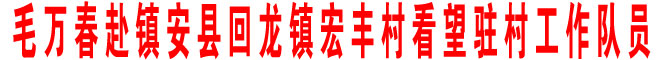 毛萬春赴鎮安縣回龍鎮宏豐村看望駐村工作隊員