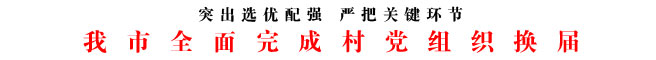 我市全面完成村黨組織換屆