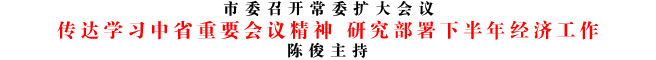 傳達(dá)學(xué)習(xí)中省重要會議精神 研究部署下半年經(jīng)濟工作