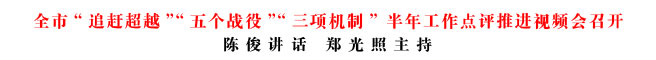 全市“追趕超越”“五個戰役”“三項機制” 半年工作點評推進視頻會召開