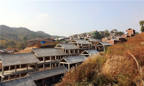 建設中的南溝美麗鄉(xiāng)村項目